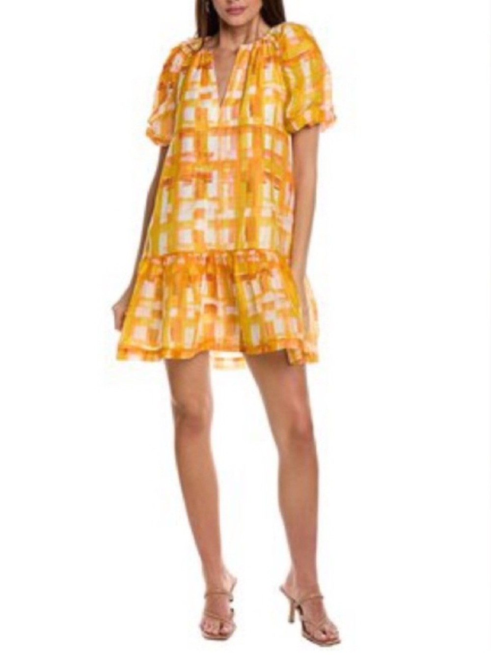 Marie Oliver Silk and Linen Greta Mini Dress